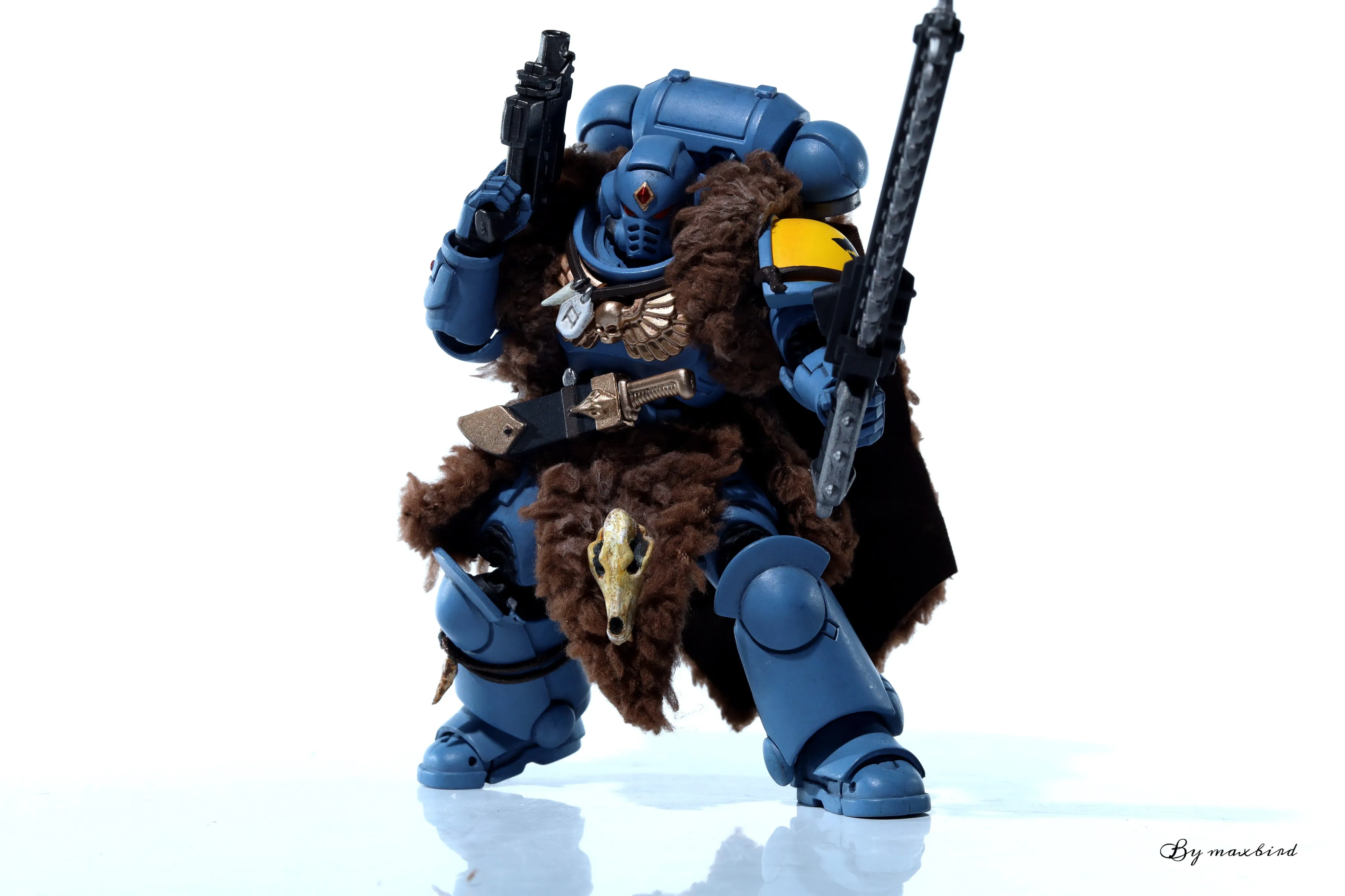 🎁 【BUY 1 GET 1】【READY FOR SHIP】Custom cape wool for Joytoy Warhammer 40000 Space Wolves Hunter Squad (100% off)