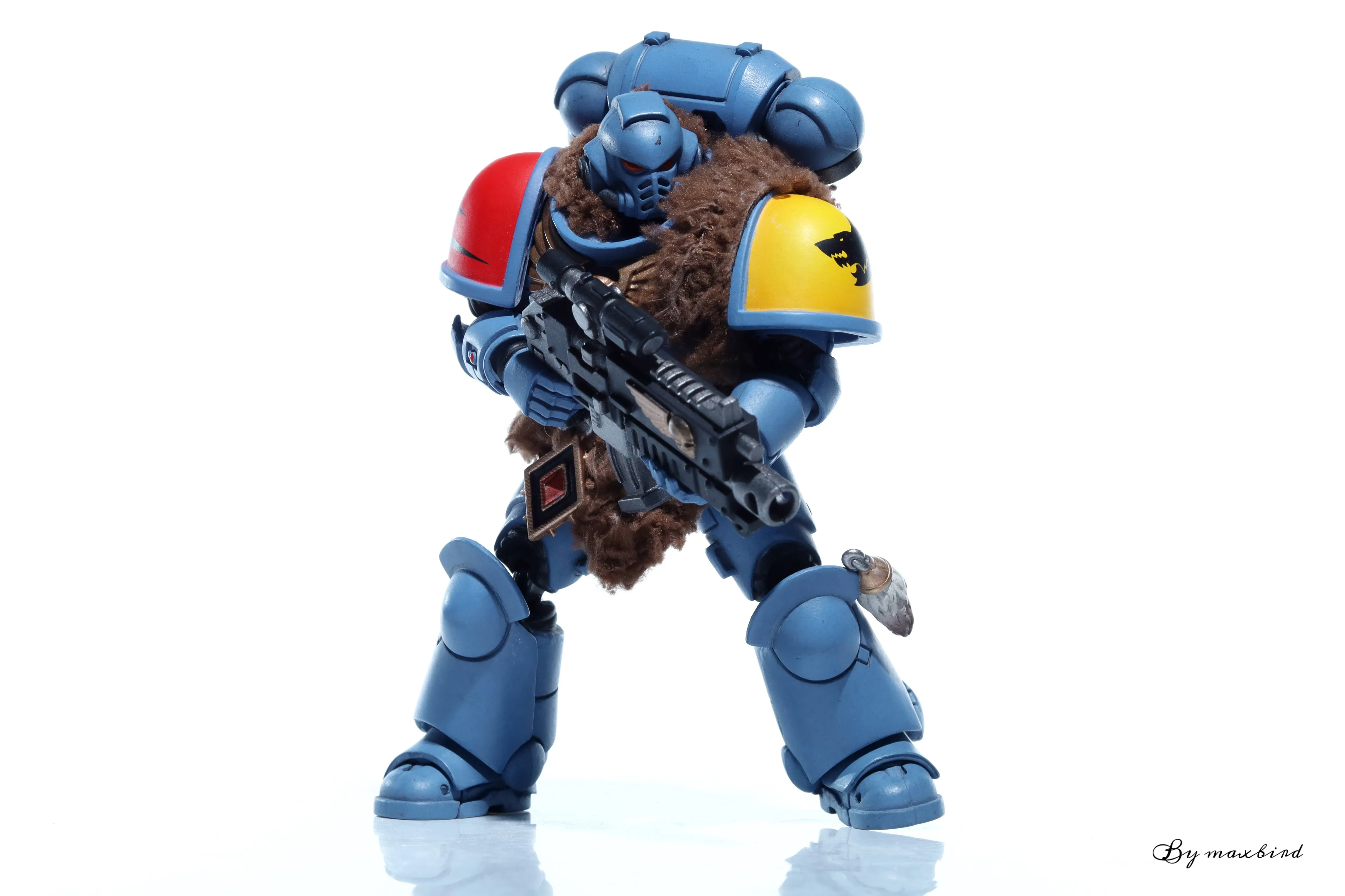 🎁 【BUY 1 GET 1】【READY FOR SHIP】Custom cape wool for Joytoy Warhammer 40000 Space Wolves Hunter Squad (100% off)