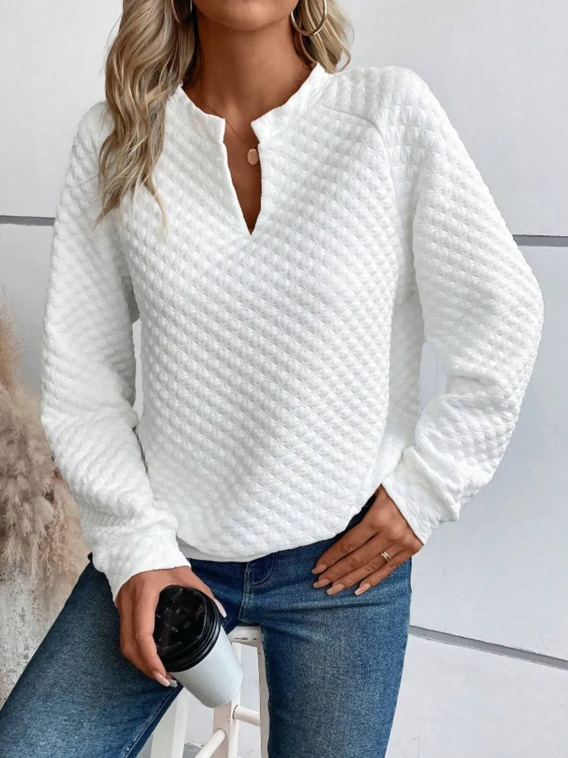 💥 Notched Long Sleeve Sweatshirt – THE SWEATSHIRT THAT SAYS “I’M CASUAL BUT DON’T MESS WITH ME” 💥