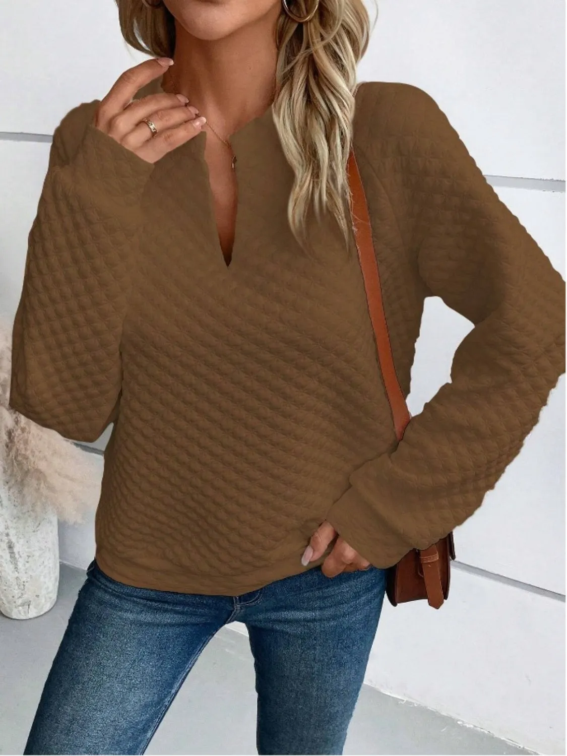 💥 Notched Long Sleeve Sweatshirt – THE SWEATSHIRT THAT SAYS “I’M CASUAL BUT DON’T MESS WITH ME” 💥