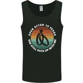 19 Year Wedding Anniversary 19th Marriage Mens Vest Tank Top