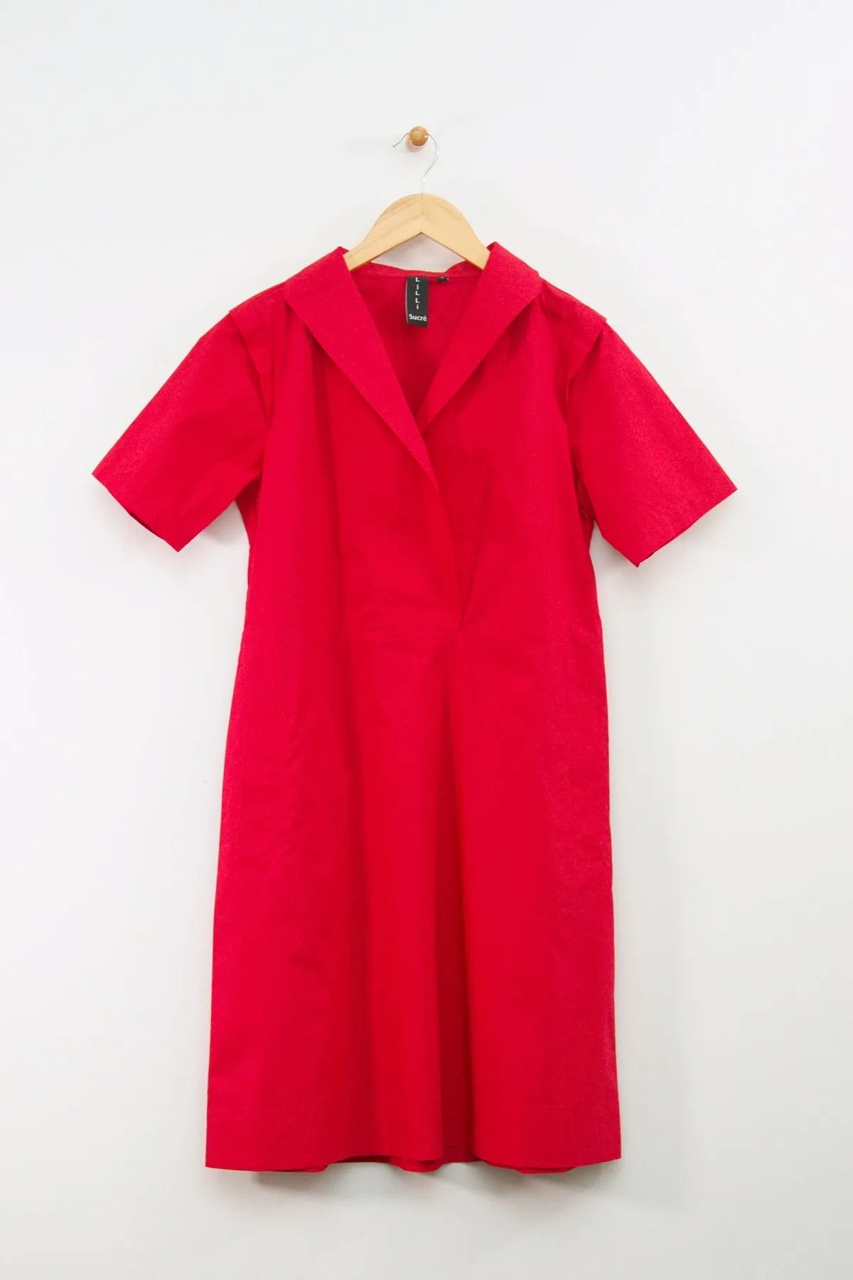 38" Short Sleeve Collared Pullover Dress