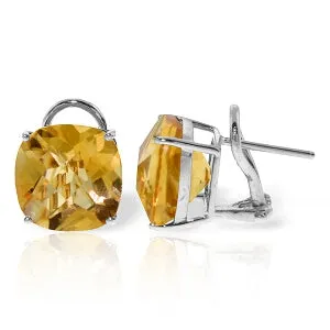 7.2 Carat 14K Solid White Gold Reminiscense Citrine Earrings