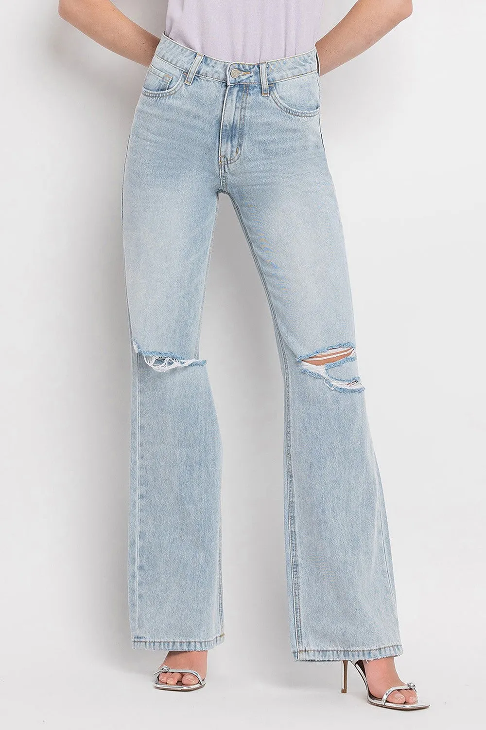 90'S Vintage Super High Rise Flare Jeans