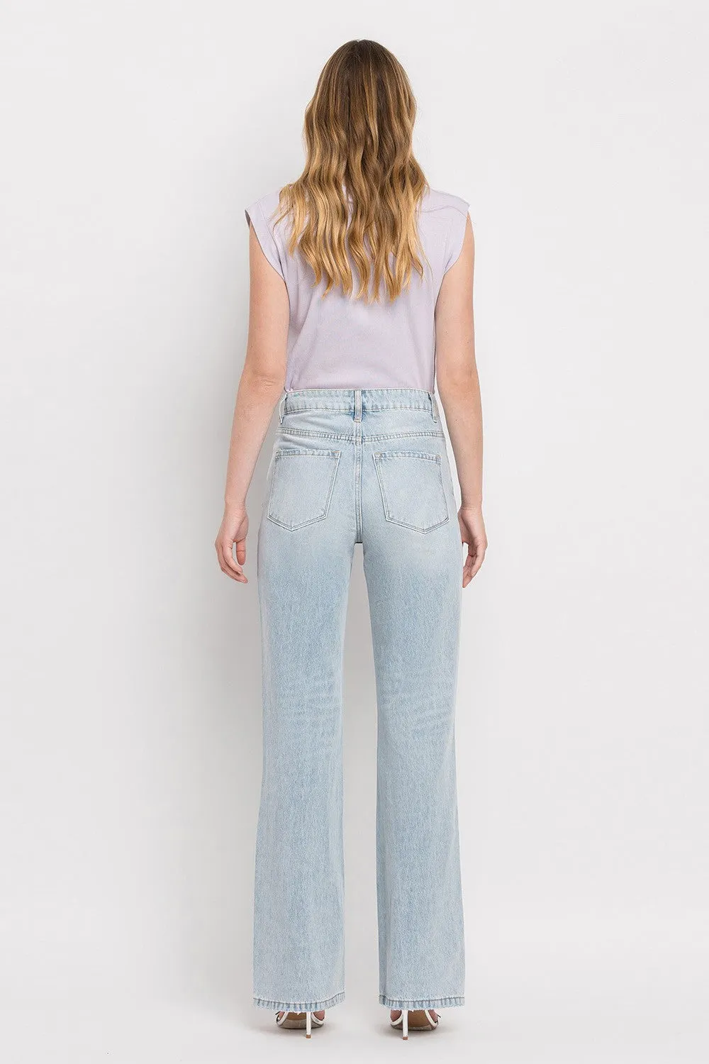 90'S Vintage Super High Rise Flare Jeans