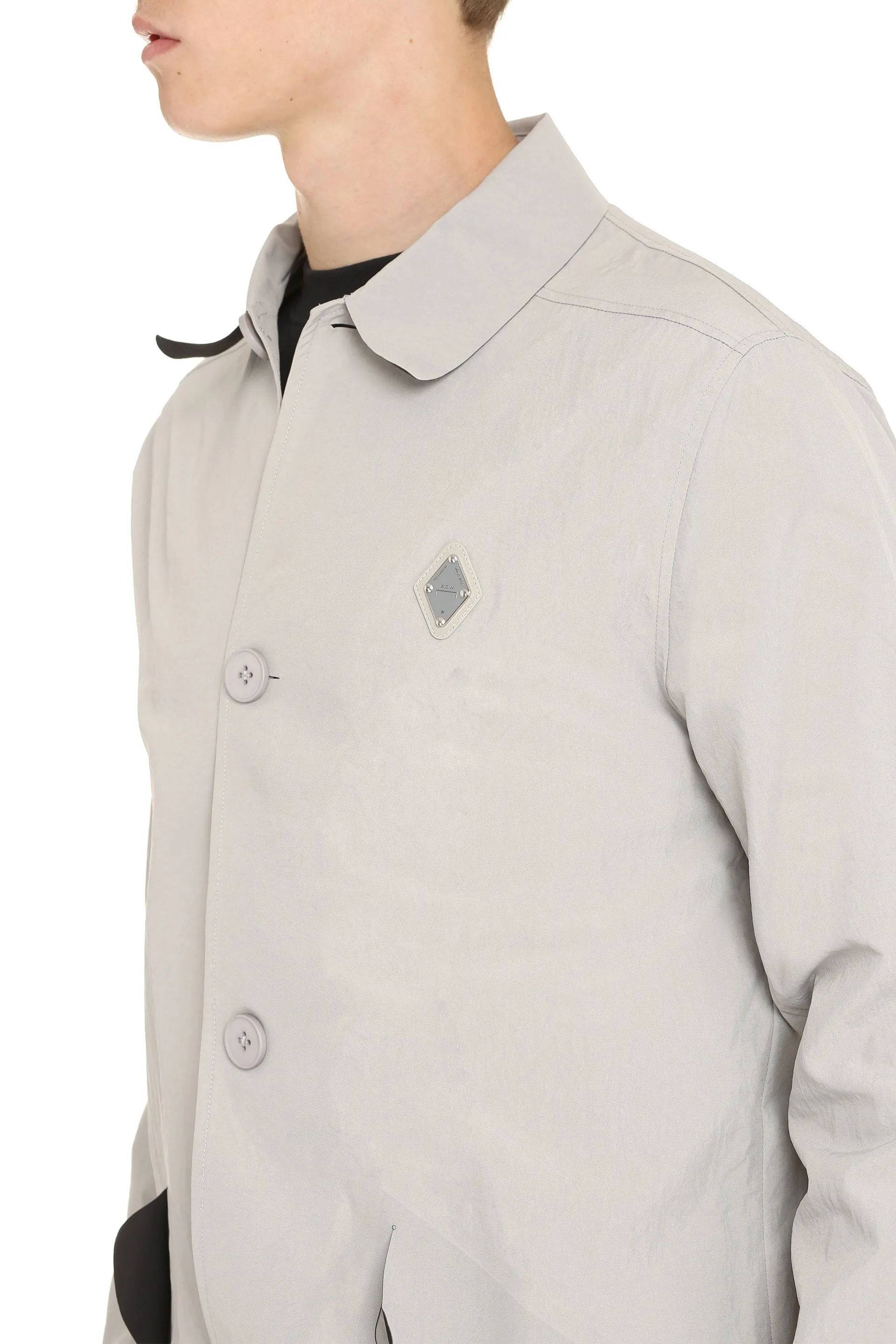 A-Cold-Wall* Logo Plaque Buttoned Trench Coat