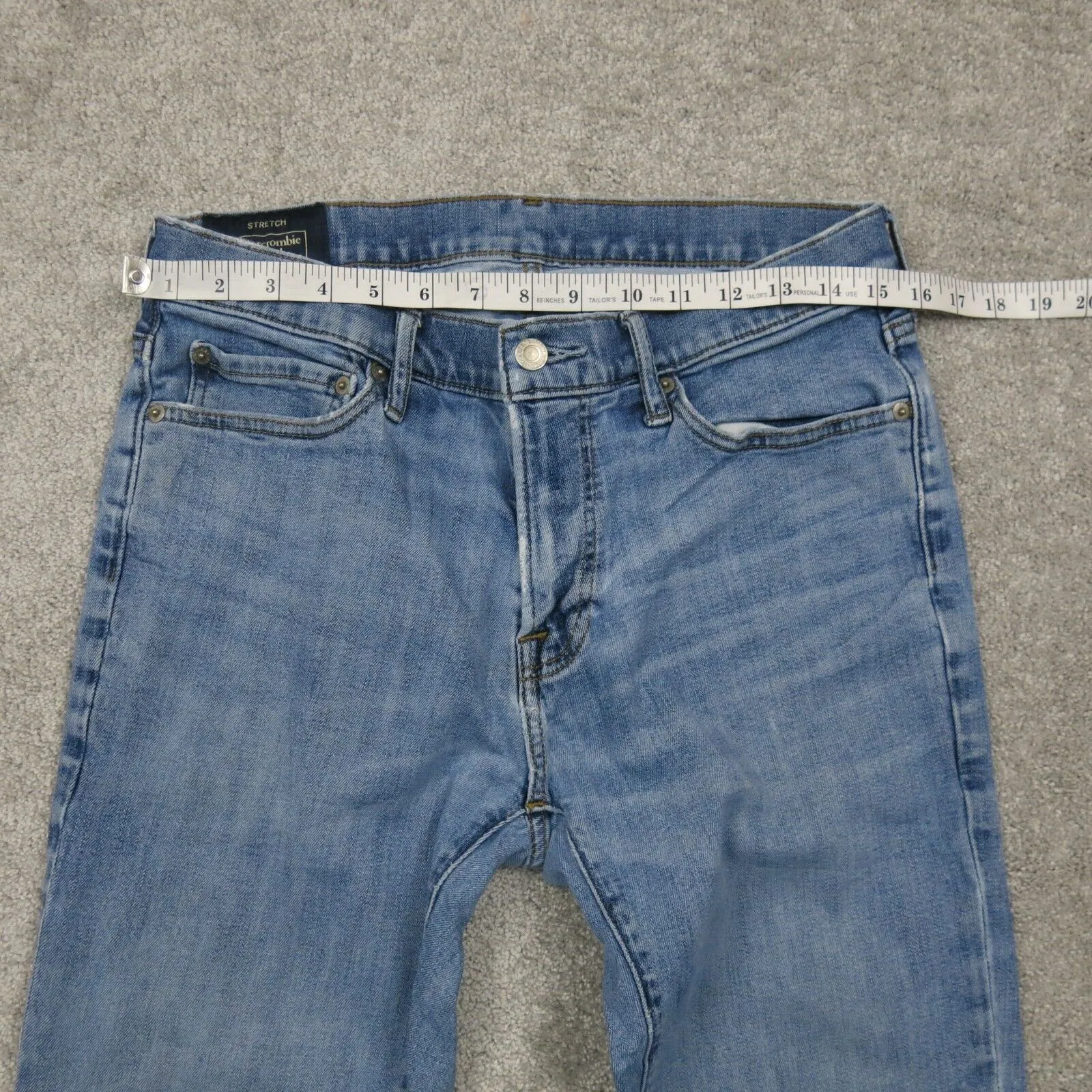 Abercrombie & Fitch Mens Jeans Skinny Leg Low Rise Stretch Blue Size W31XL32