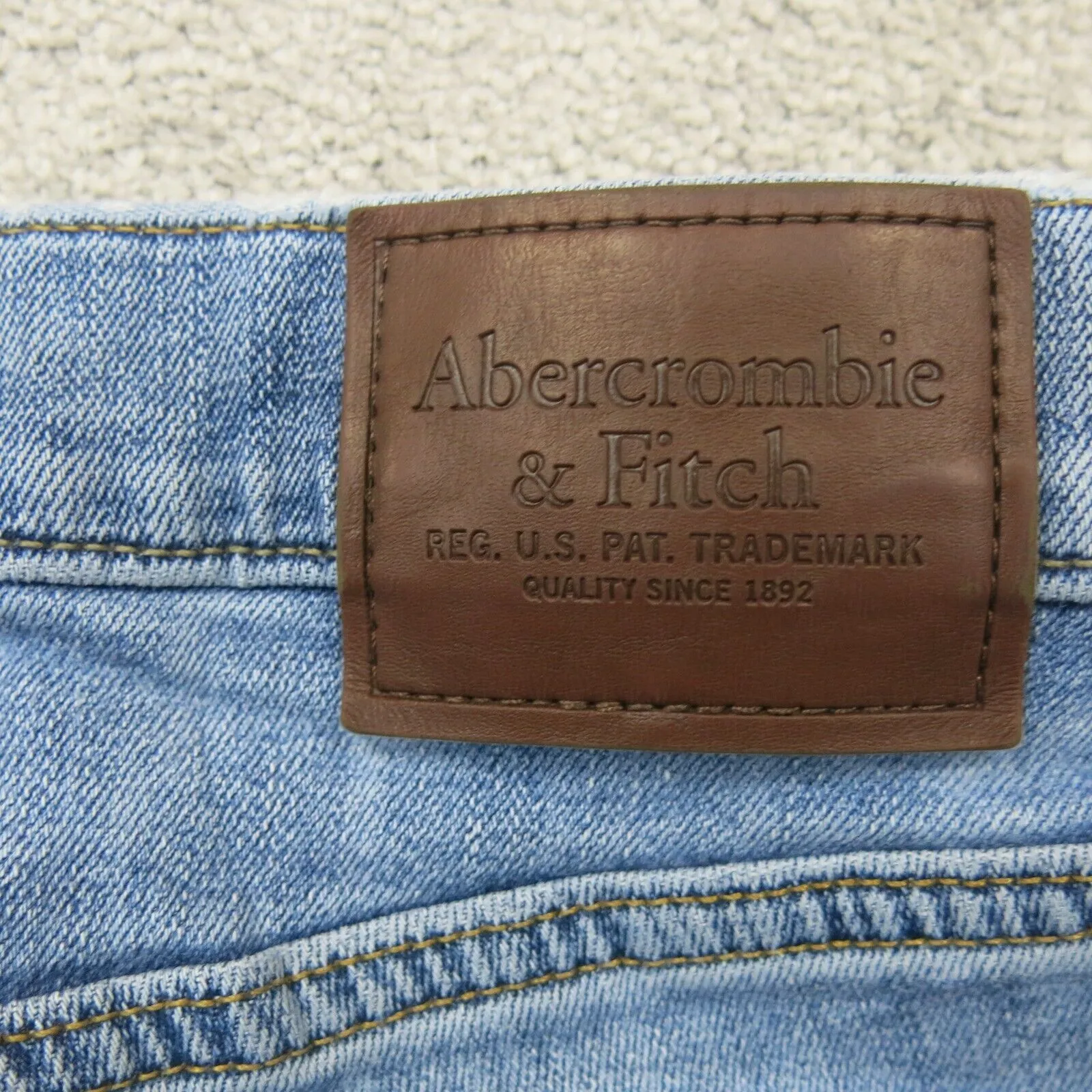 Abercrombie & Fitch Mens Jeans Skinny Leg Low Rise Stretch Blue Size W31XL32