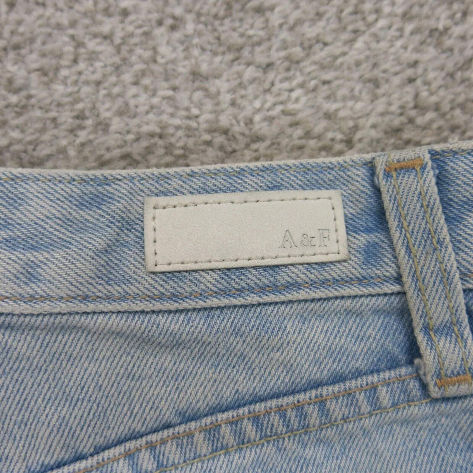 Abercrombie & Fitch Womens Cut Off Annie Short Denim High Rise Blue Size  24/00