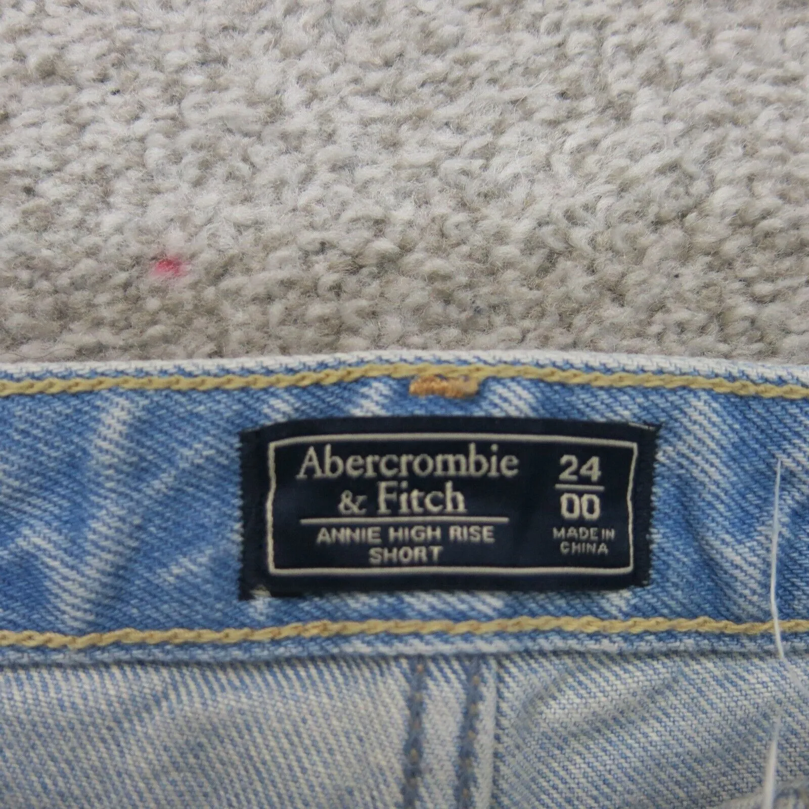 Abercrombie & Fitch Womens Cut Off Annie Short Denim High Rise Blue Size  24/00