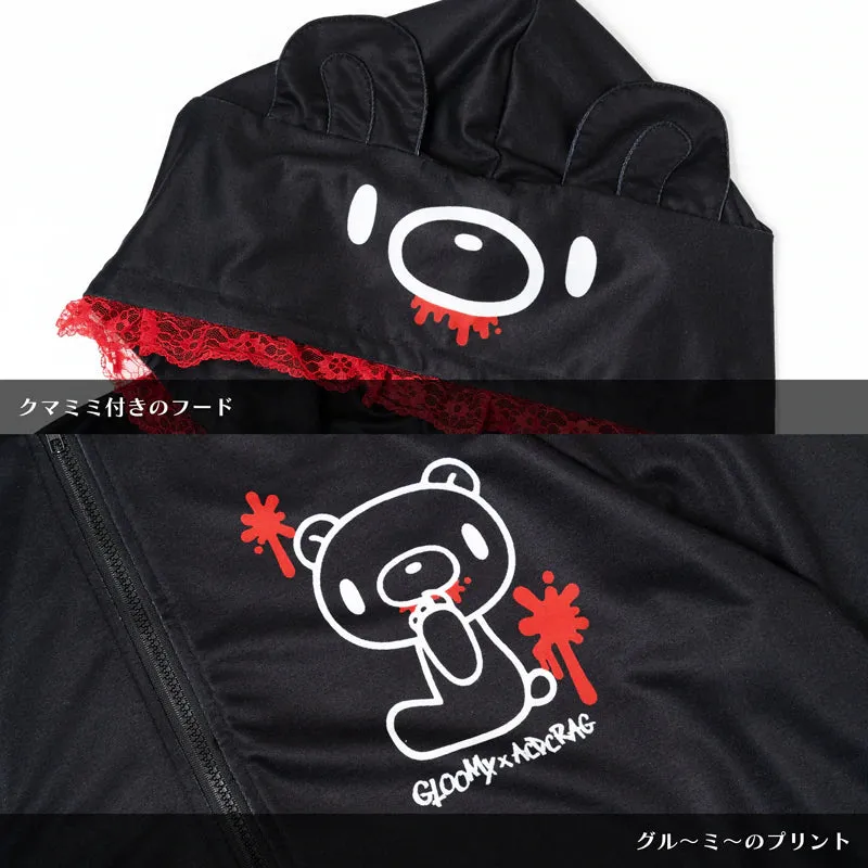 ACDC RAG & Gloomy Bear plus size dark bear ears hoodie