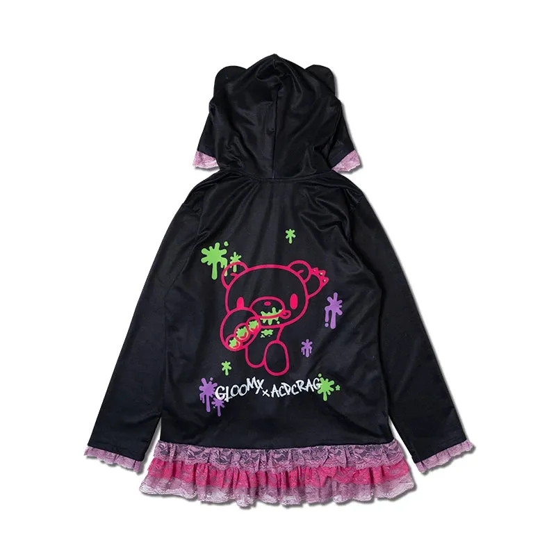 ACDC RAG & Gloomy Bear vivid bear ears hoodie