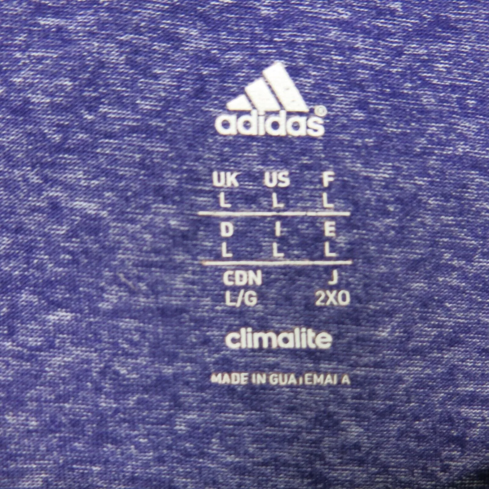 Adidas Climate Mens Pullover T Shirt Short Sleeves Crew Neck Purple Size Large