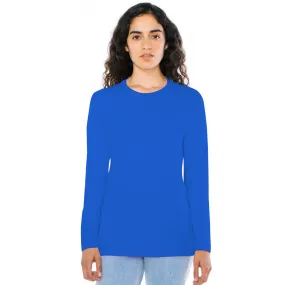 American Apparel Women's Royal Blue Fine Jersey Classic Long Sleeve