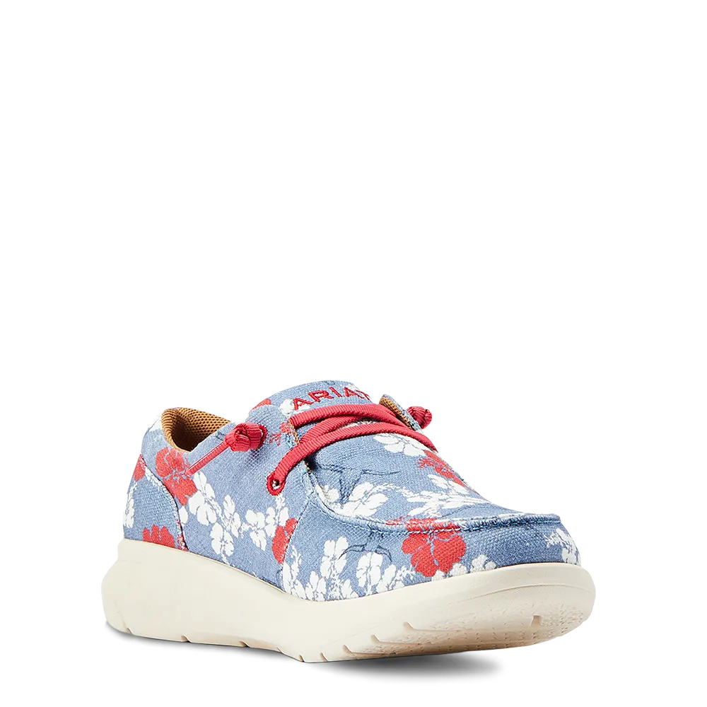 Ariat Ladies Hilo Aloha Pareau Print Red White & Blue Shoes 10044522