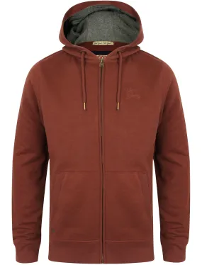 Ashwood Zip Through Hoodie in Red Mahogany - Tokyo Laundry