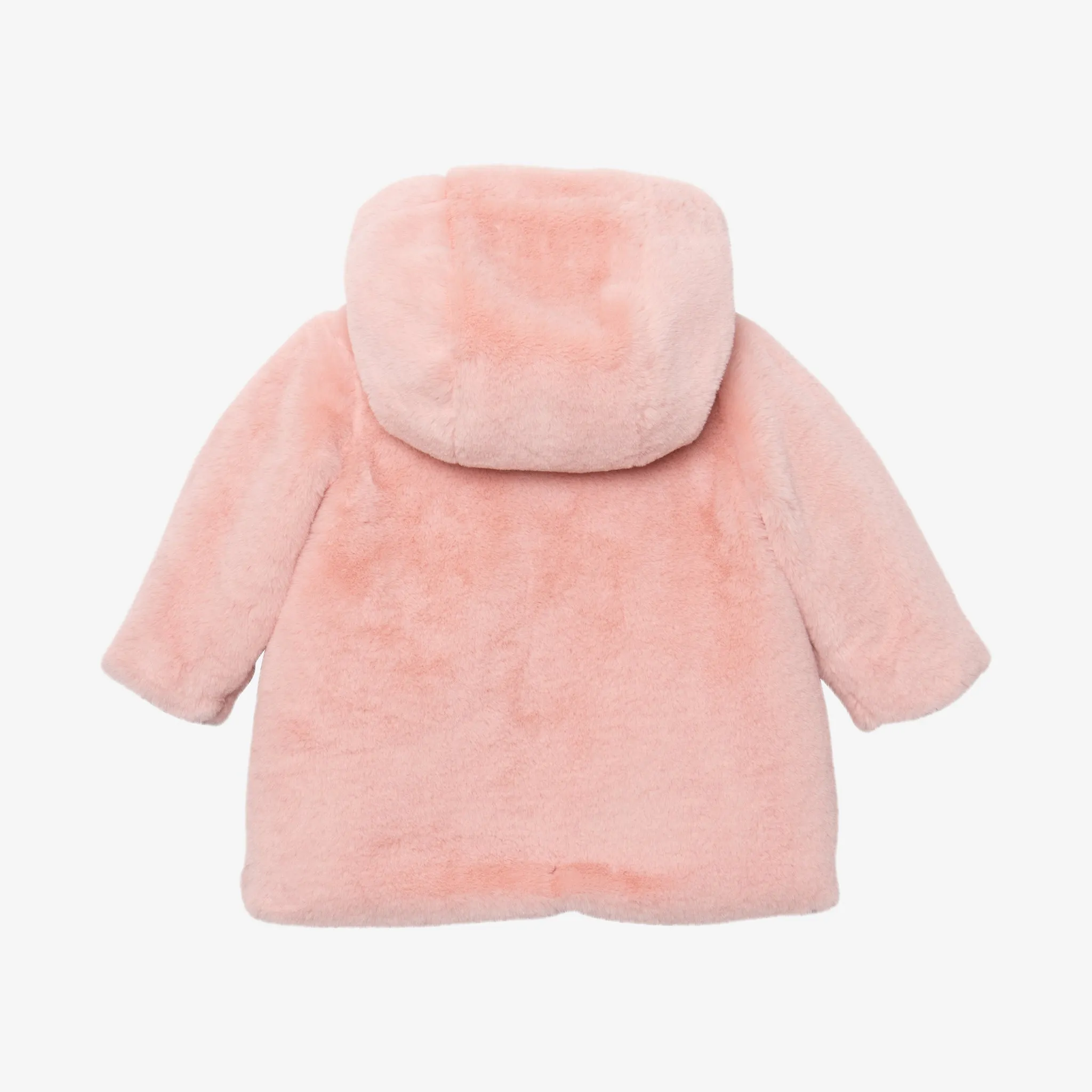 Baby girl faux fur pink coat