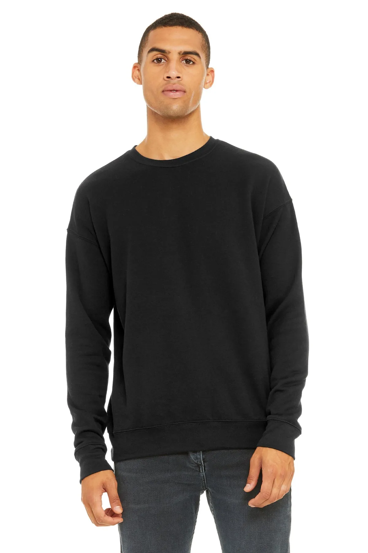 Bella Canvas Unisex Drop Shoulder Pullover, Black