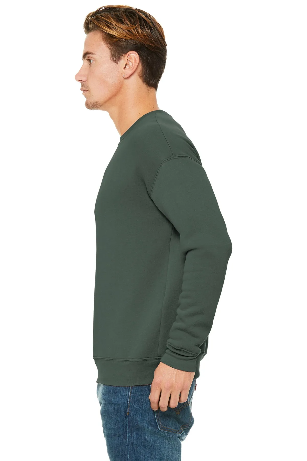 Bella Canvas Unisex Drop Shoulder Pullover, Military Green