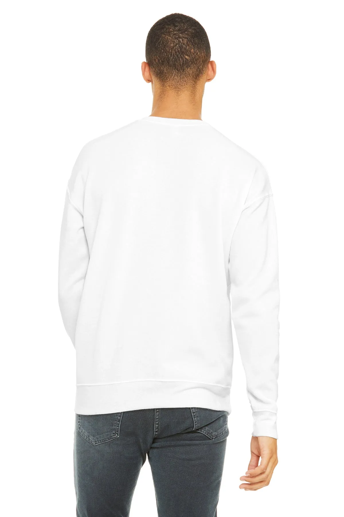 Bella Canvas Unisex Drop Shoulder Pullover, White