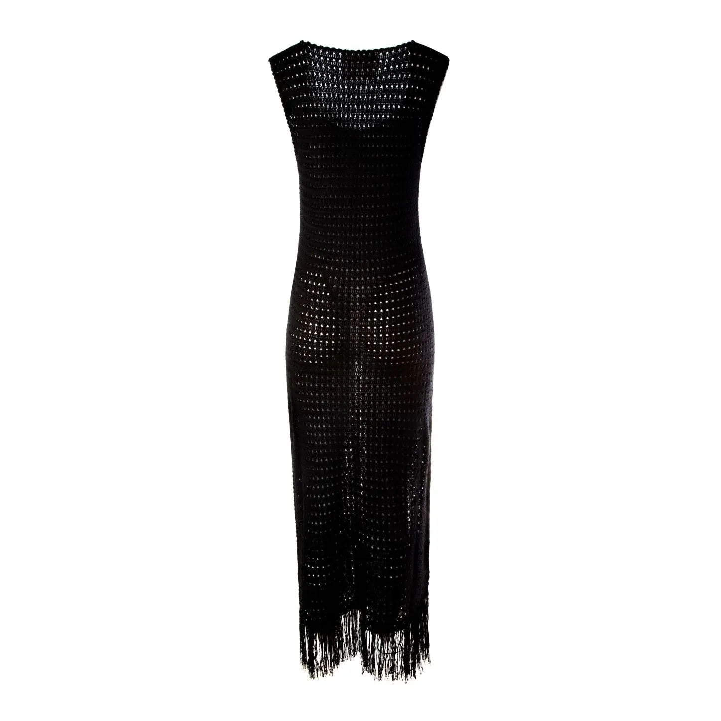 Black Hand Crochet Dress