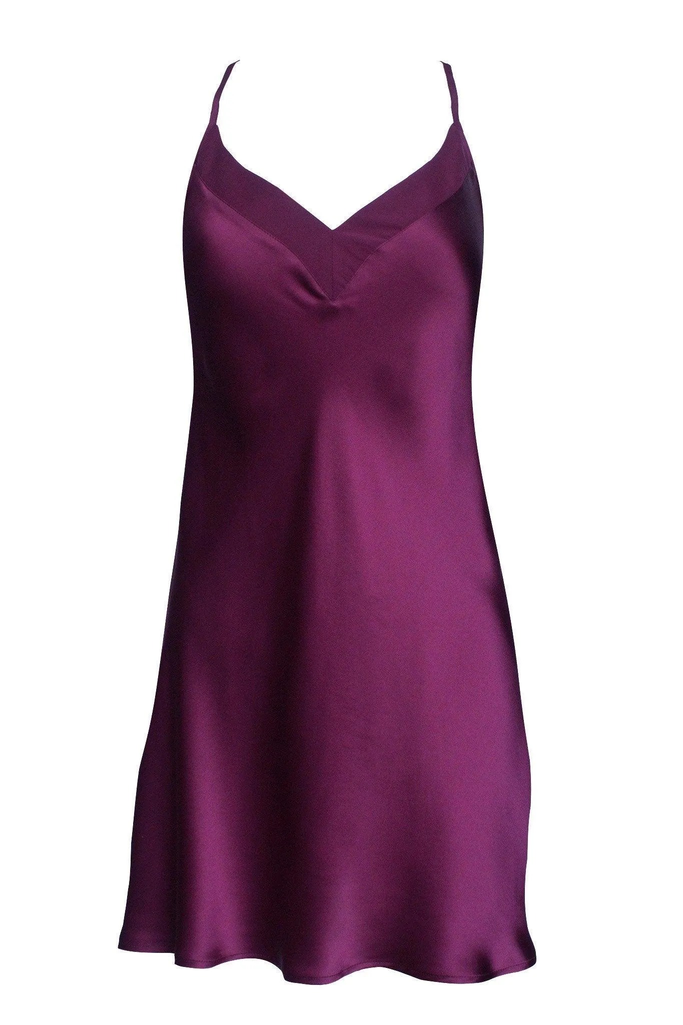 Bordeaux Silk Slip Dress