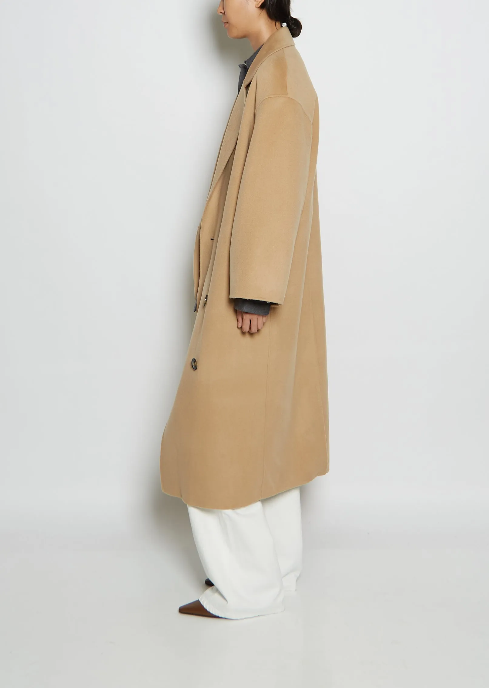 Borneo Wool Cashmere Coat — Beige