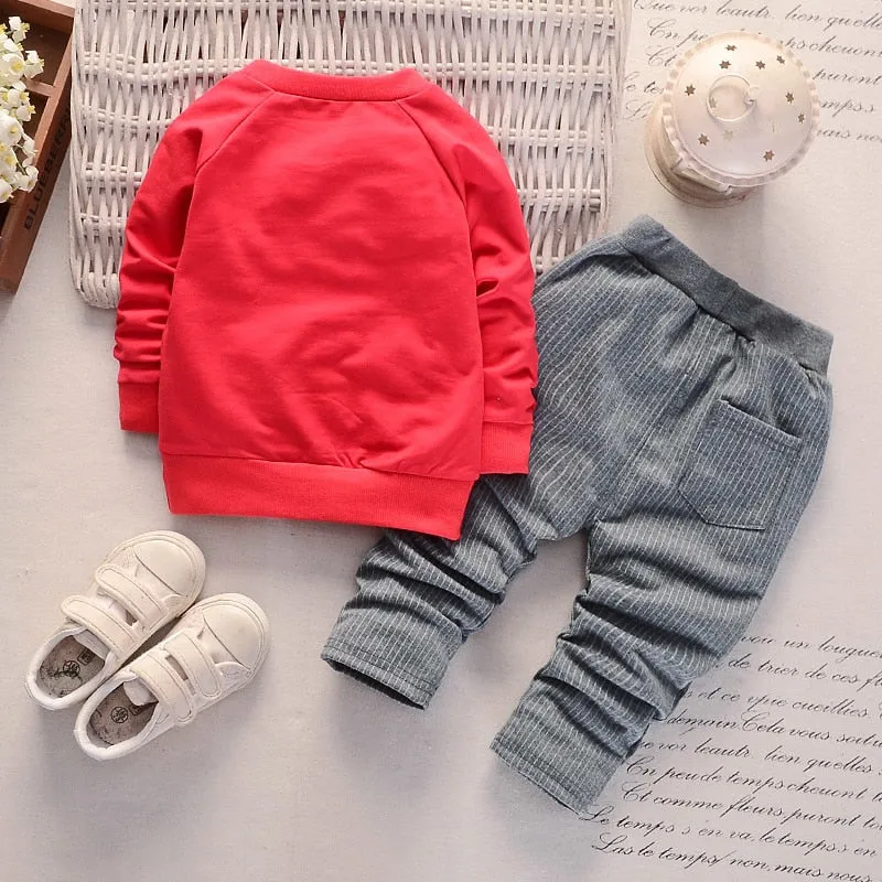 Boy Cotton Clothing Fashion Baby Jacket Pants 2 Pcs