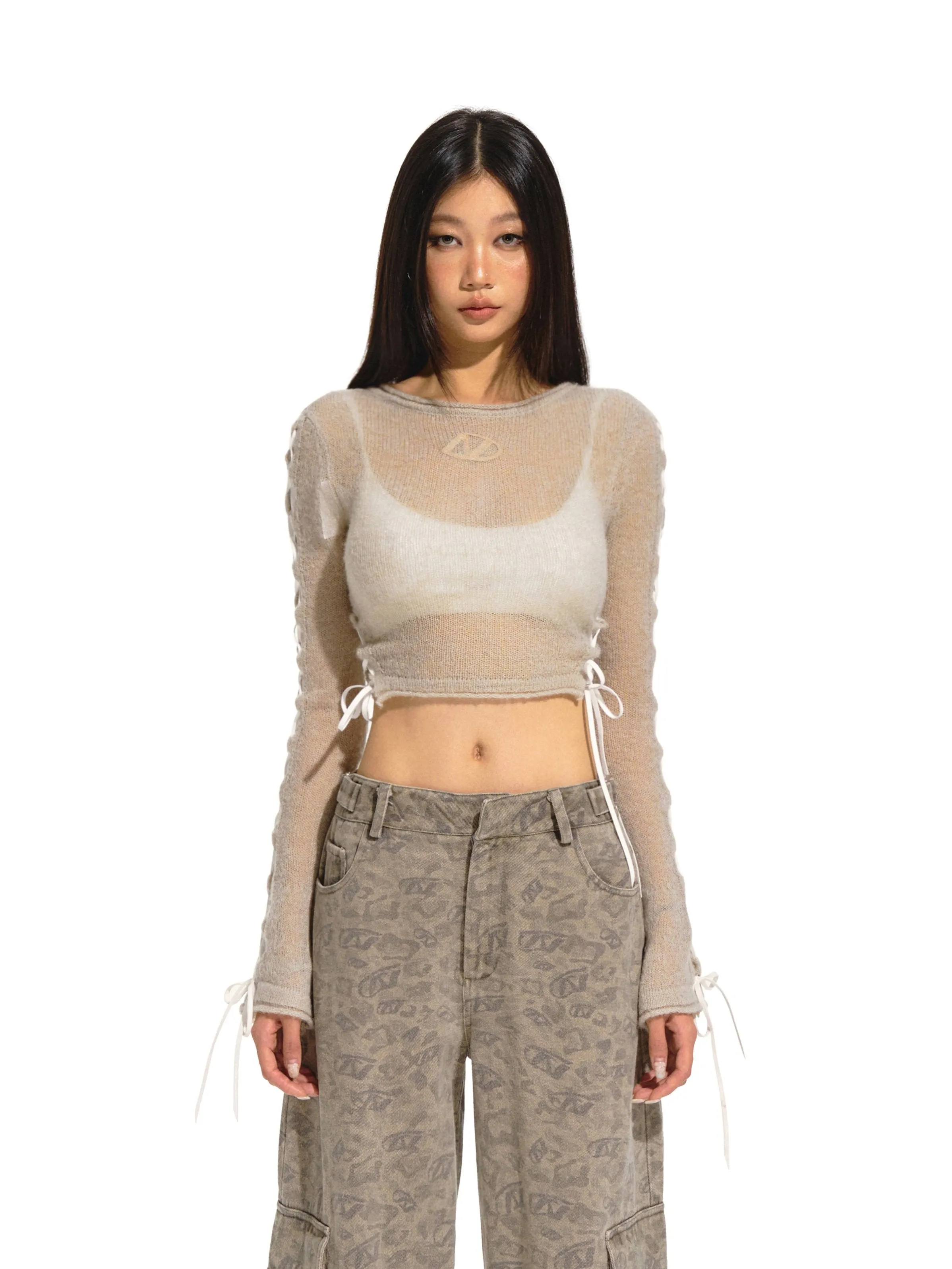 Brown Rock Ballet Knit Top