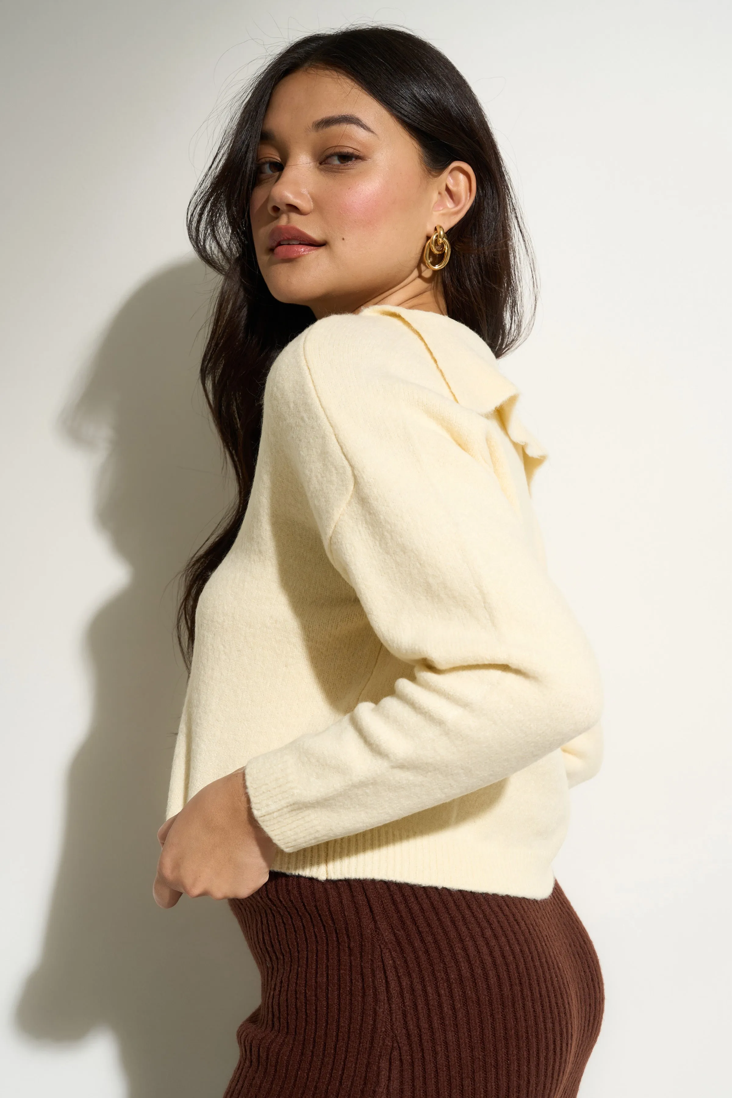 Camille Knit Pullover - Creme