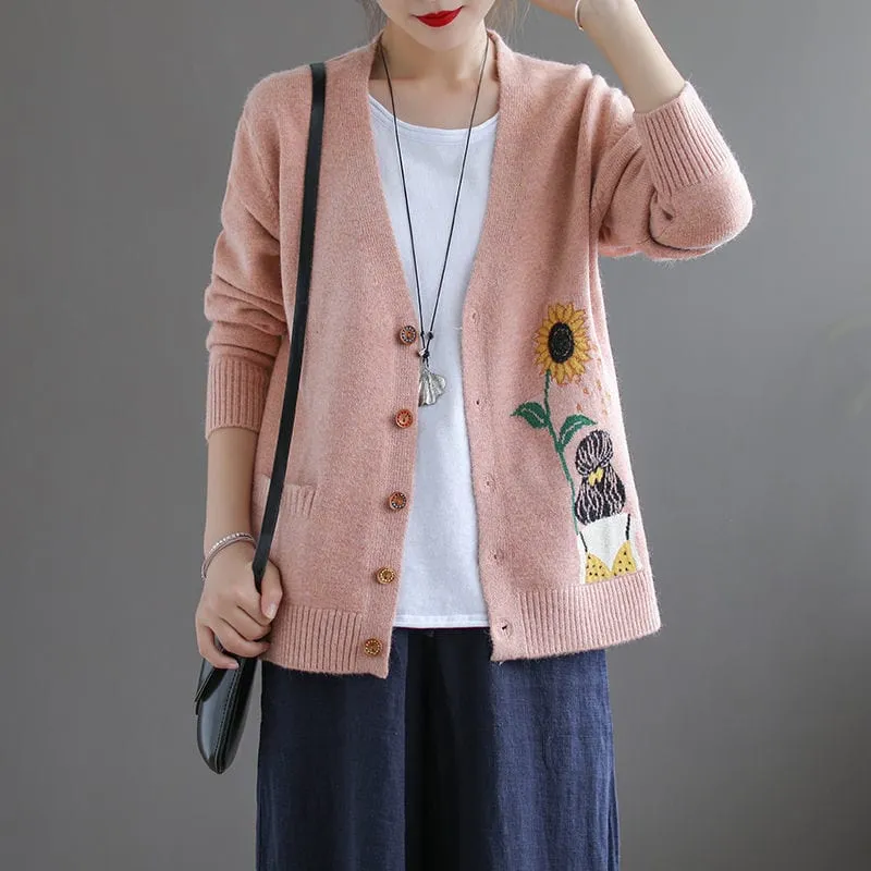 Cartoon Button up Cardigan