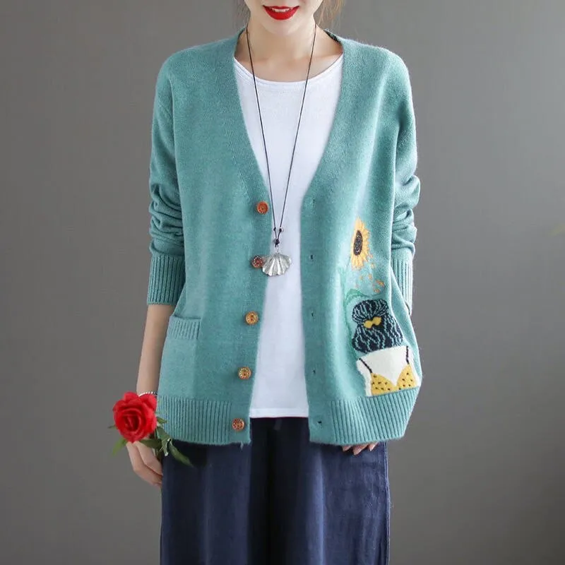 Cartoon Button up Cardigan