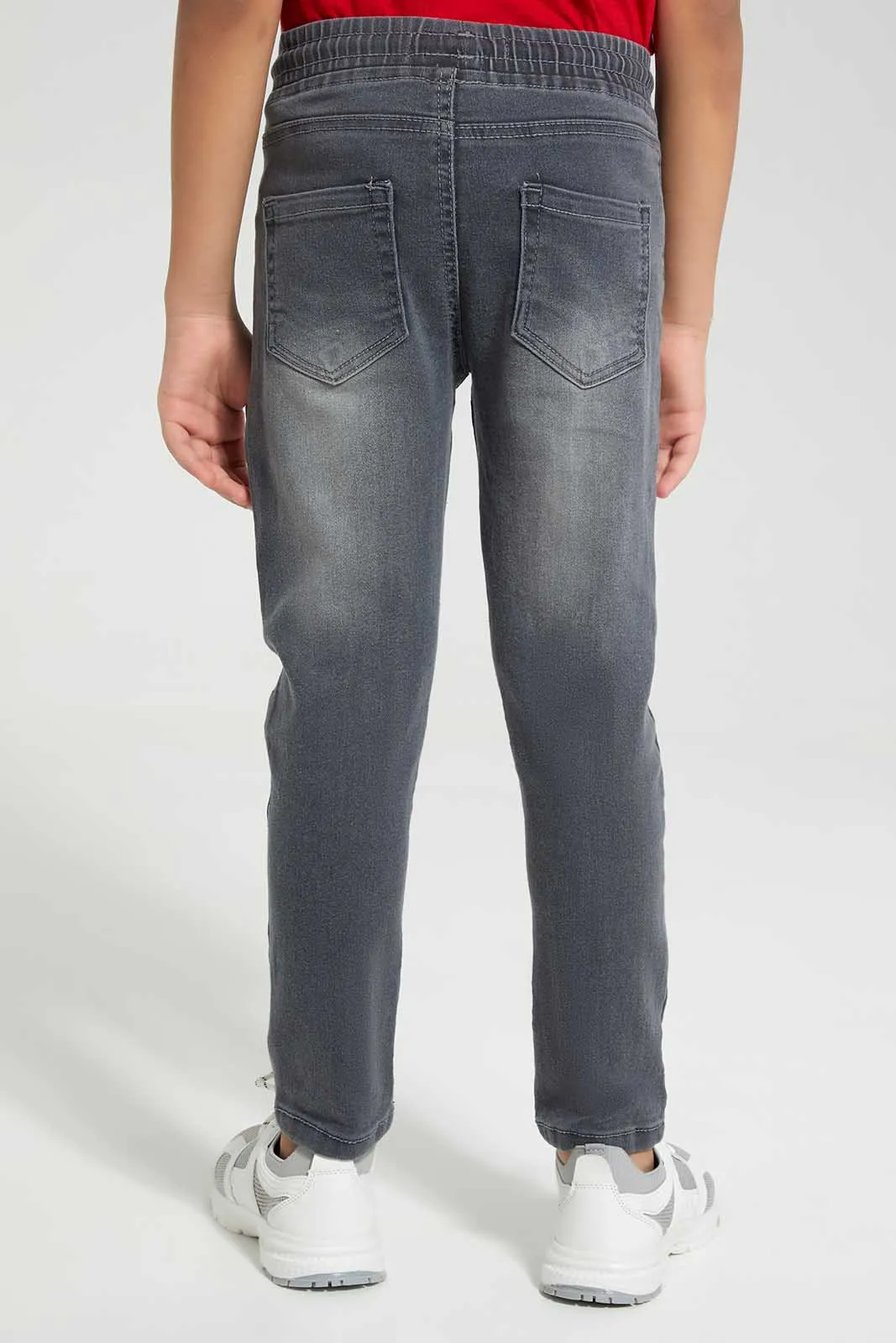 Charcoal Elasticated Waist Jean