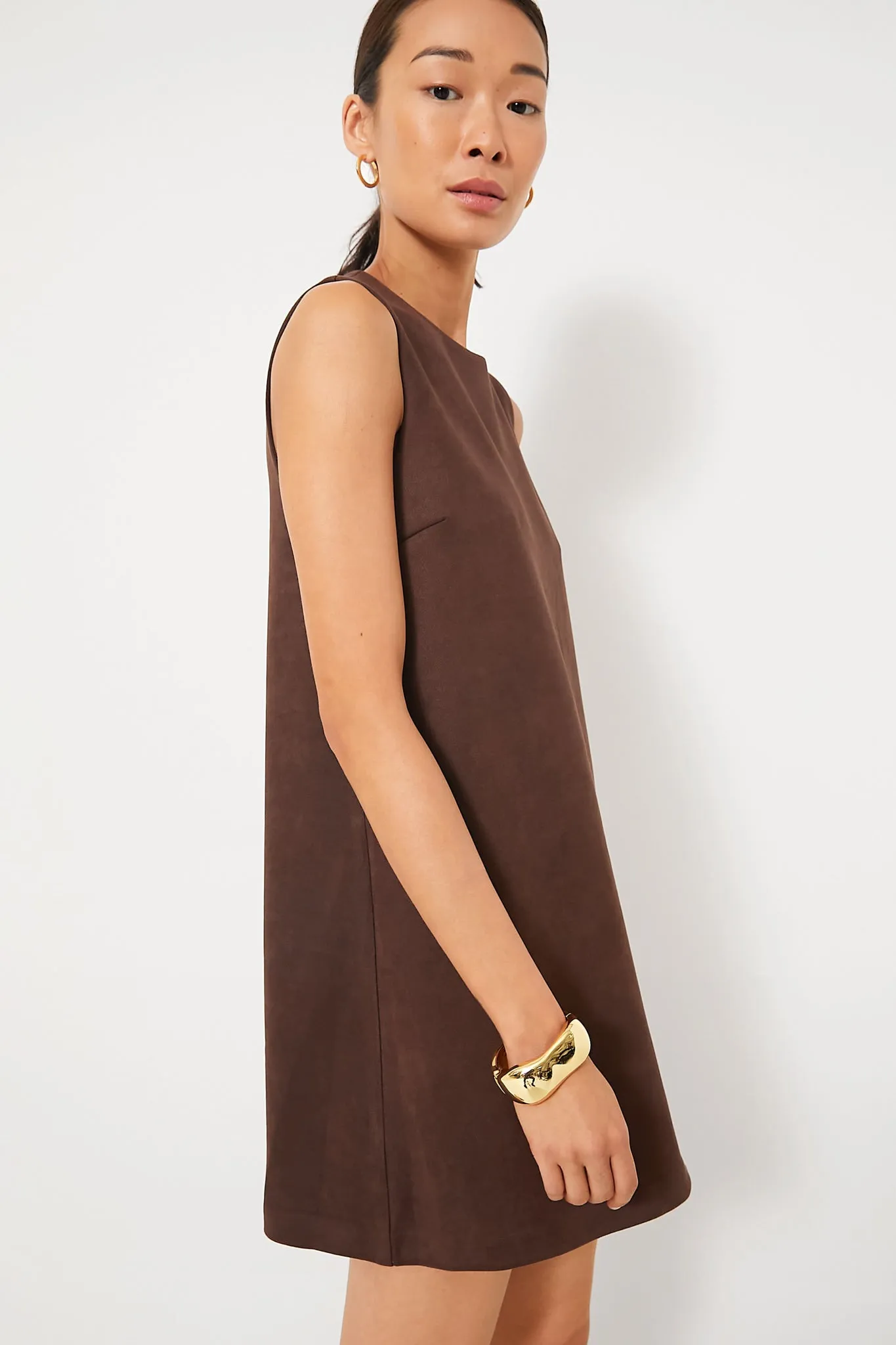 Chocolate Faux Suede Billie Mini Dress