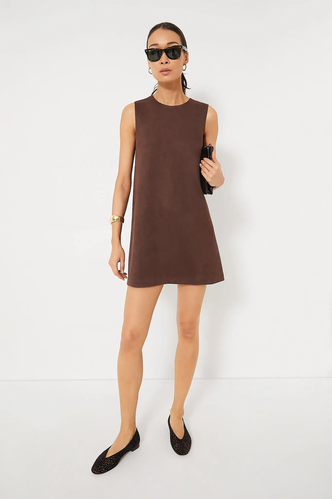 Chocolate Faux Suede Billie Mini Dress