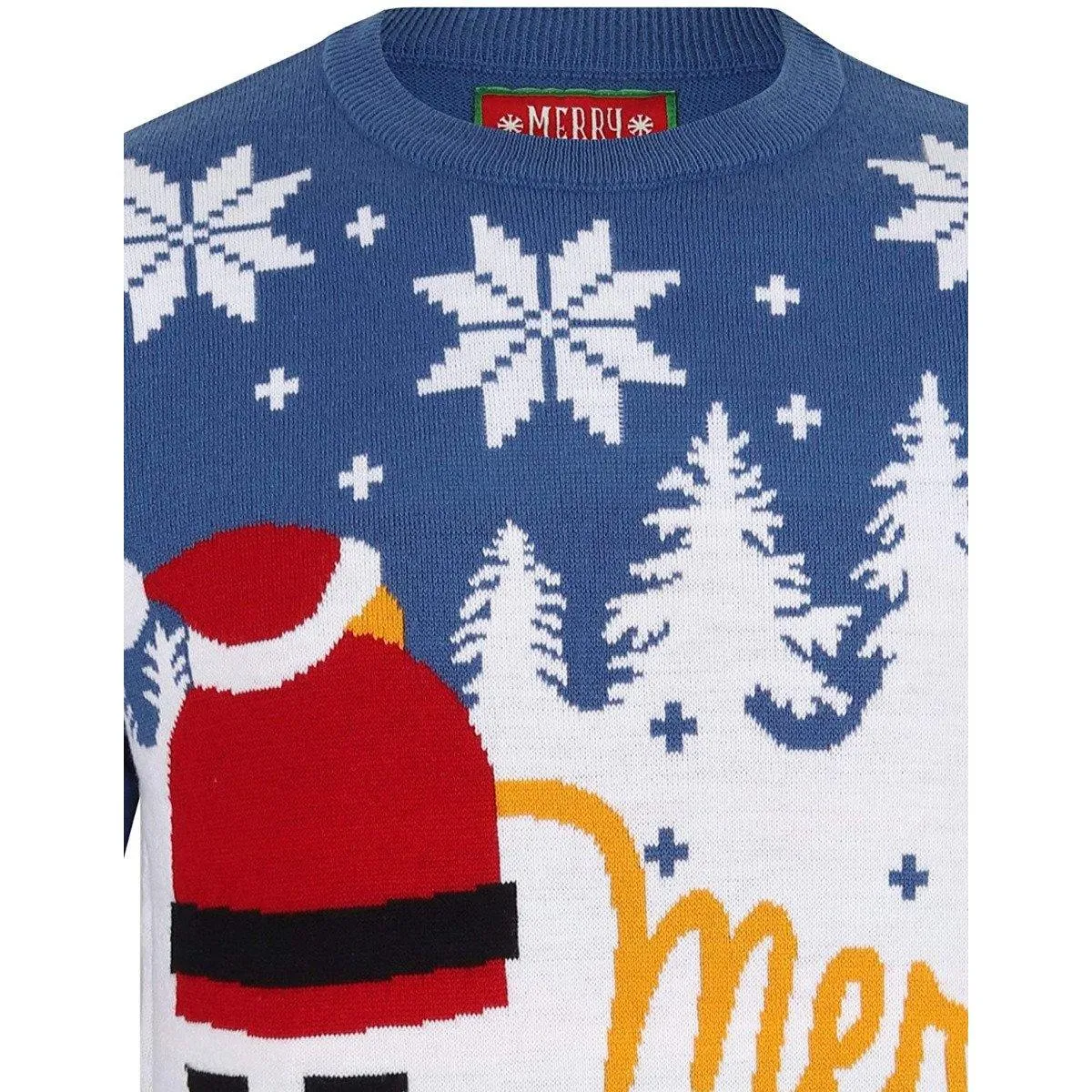 Christmas Xmas Snow Mens Jumper - Blue