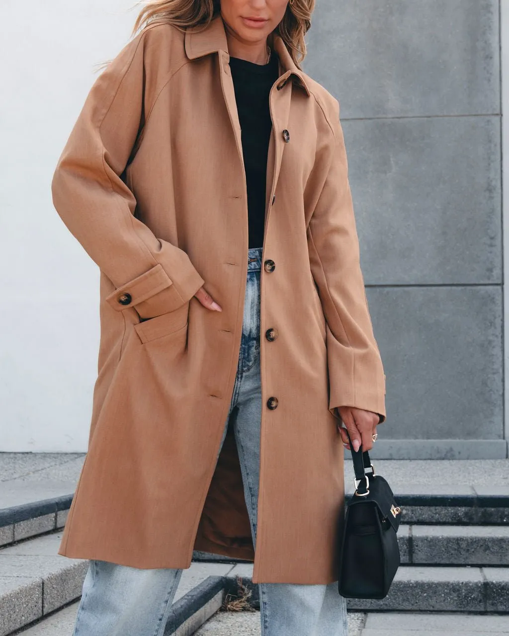 Classic Cocoon Coat - Camel - FINAL SALE