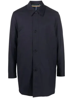 Classic-Collar Cotton Trench-Coat