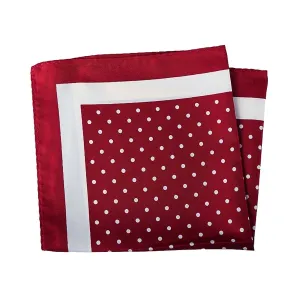 Classy Men Red Dotted Pocket Square