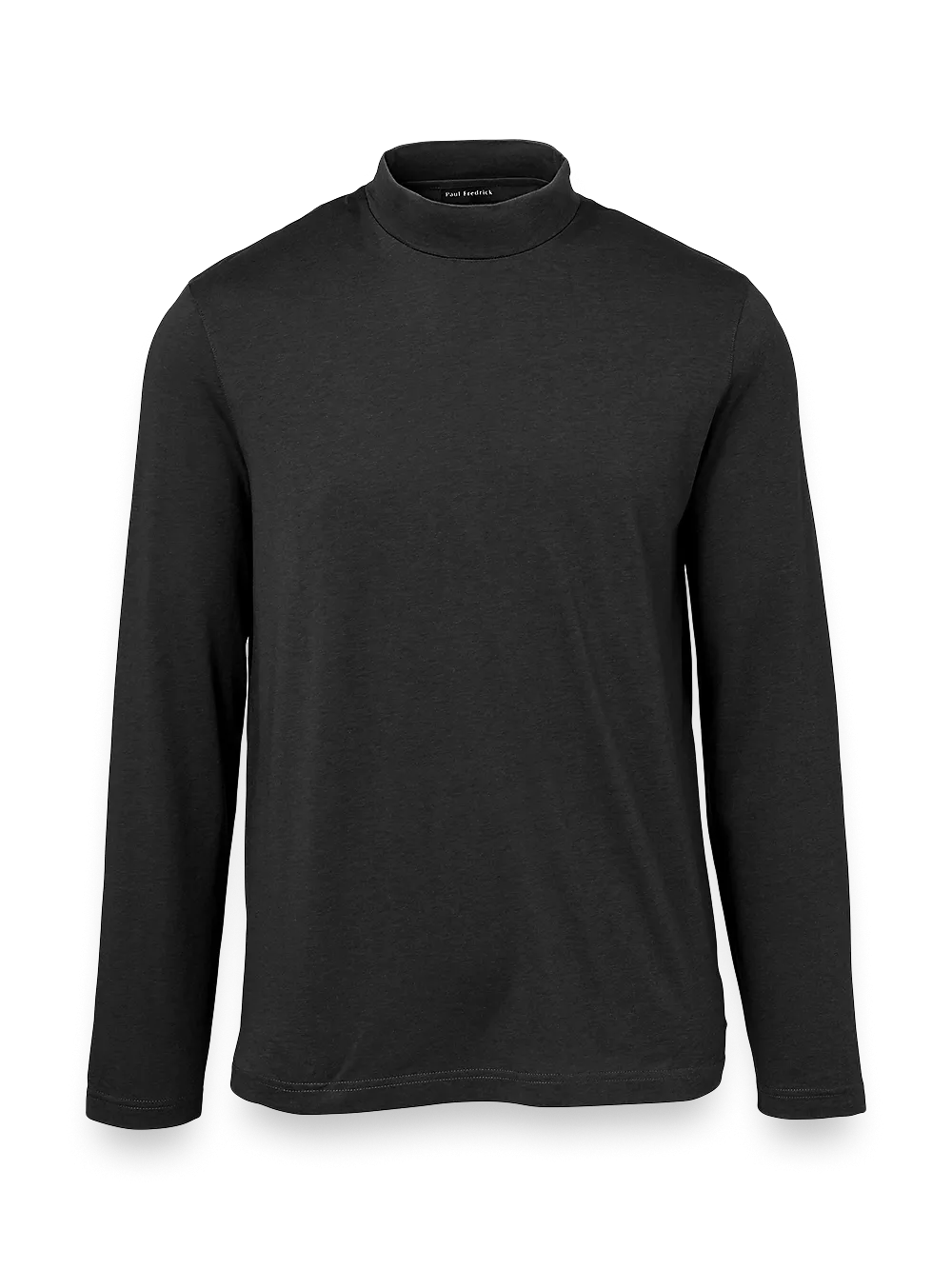 Cotton/Tencel Mock Neck - Black