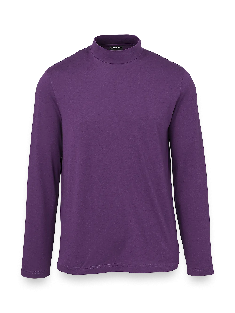 Cotton/Tencel Mock Neck - Dark Purple