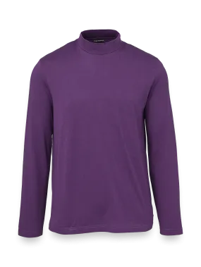 Cotton/Tencel Mock Neck - Dark Purple