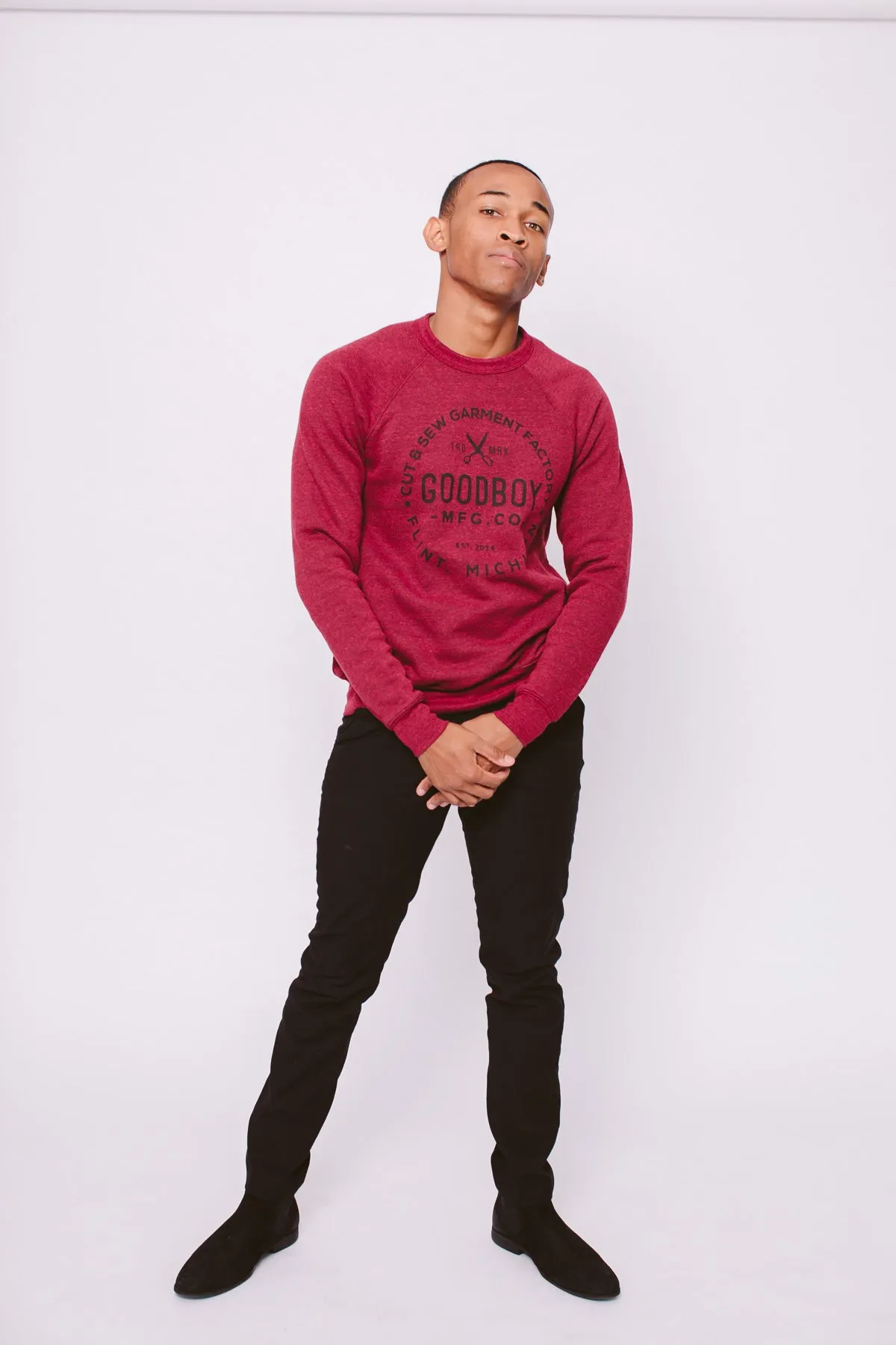 Crew Neck - Sweatshirt - Red