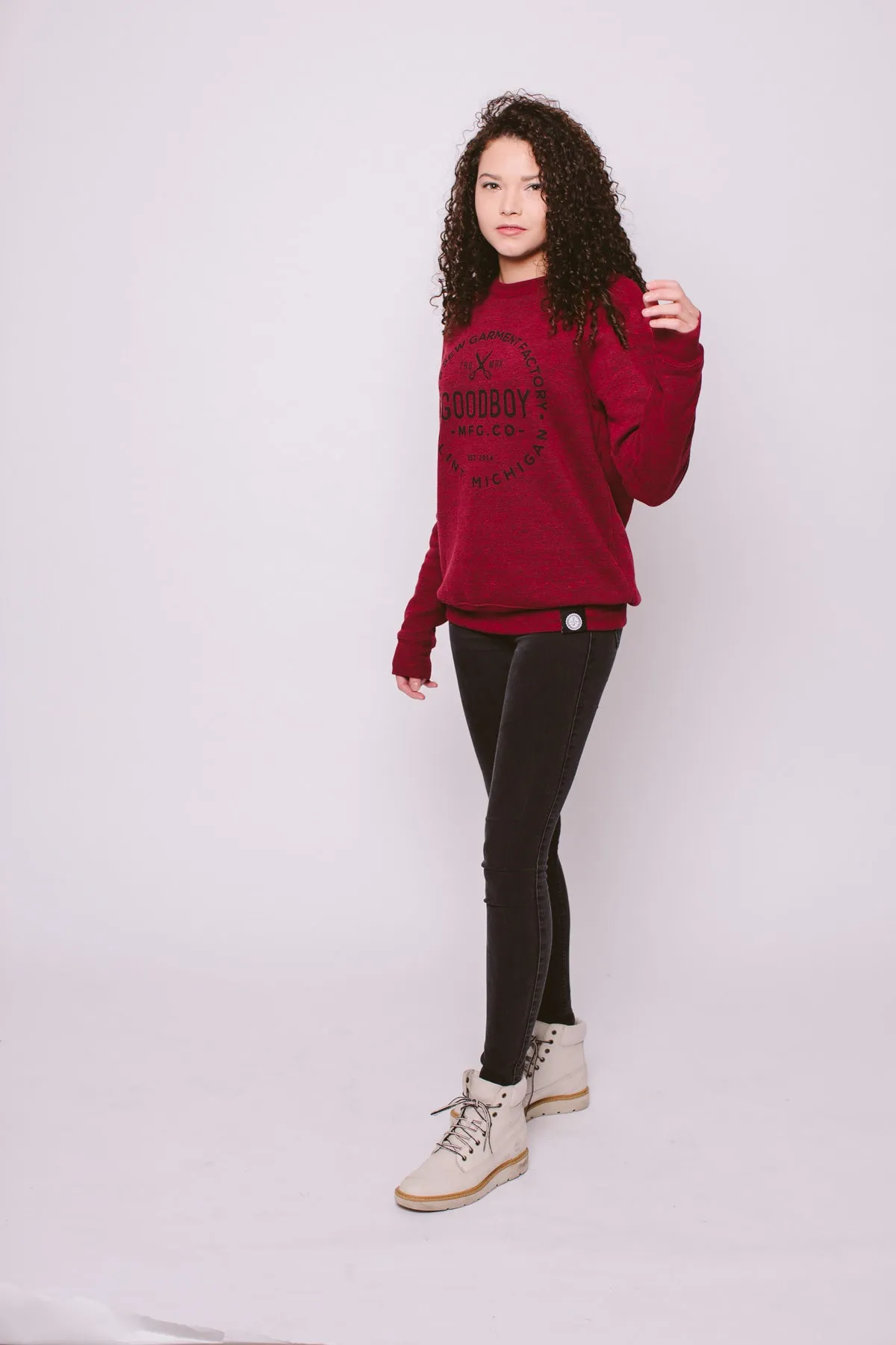 Crew Neck - Sweatshirt - Red