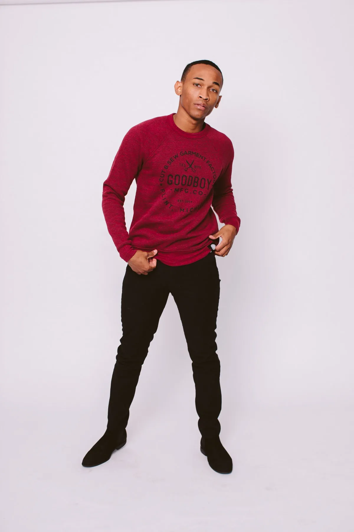 Crew Neck - Sweatshirt - Red