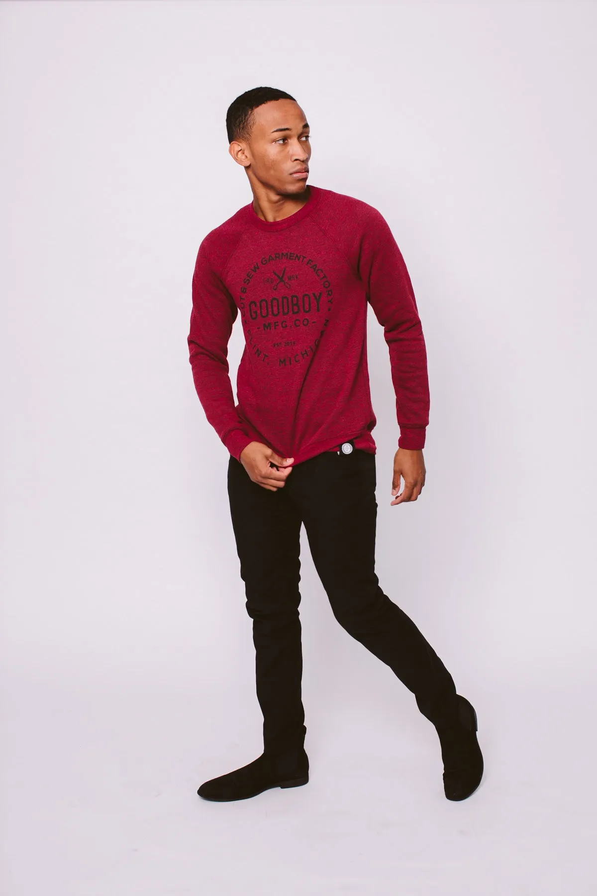 Crew Neck - Sweatshirt - Red