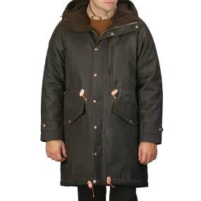 Dark Green Waxed Cotton Mountain Parka