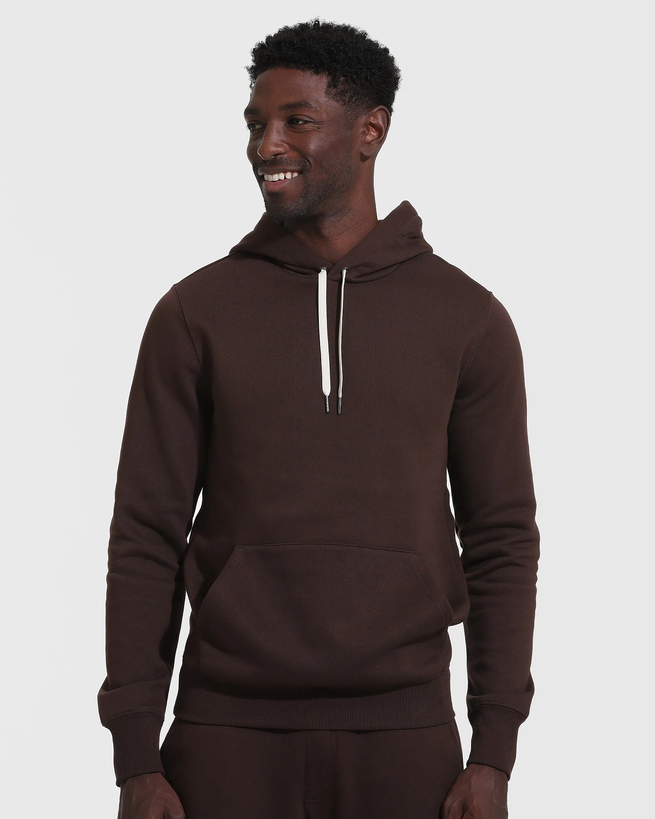 Dark Oak Fleece French Terry Pullover Hoodie