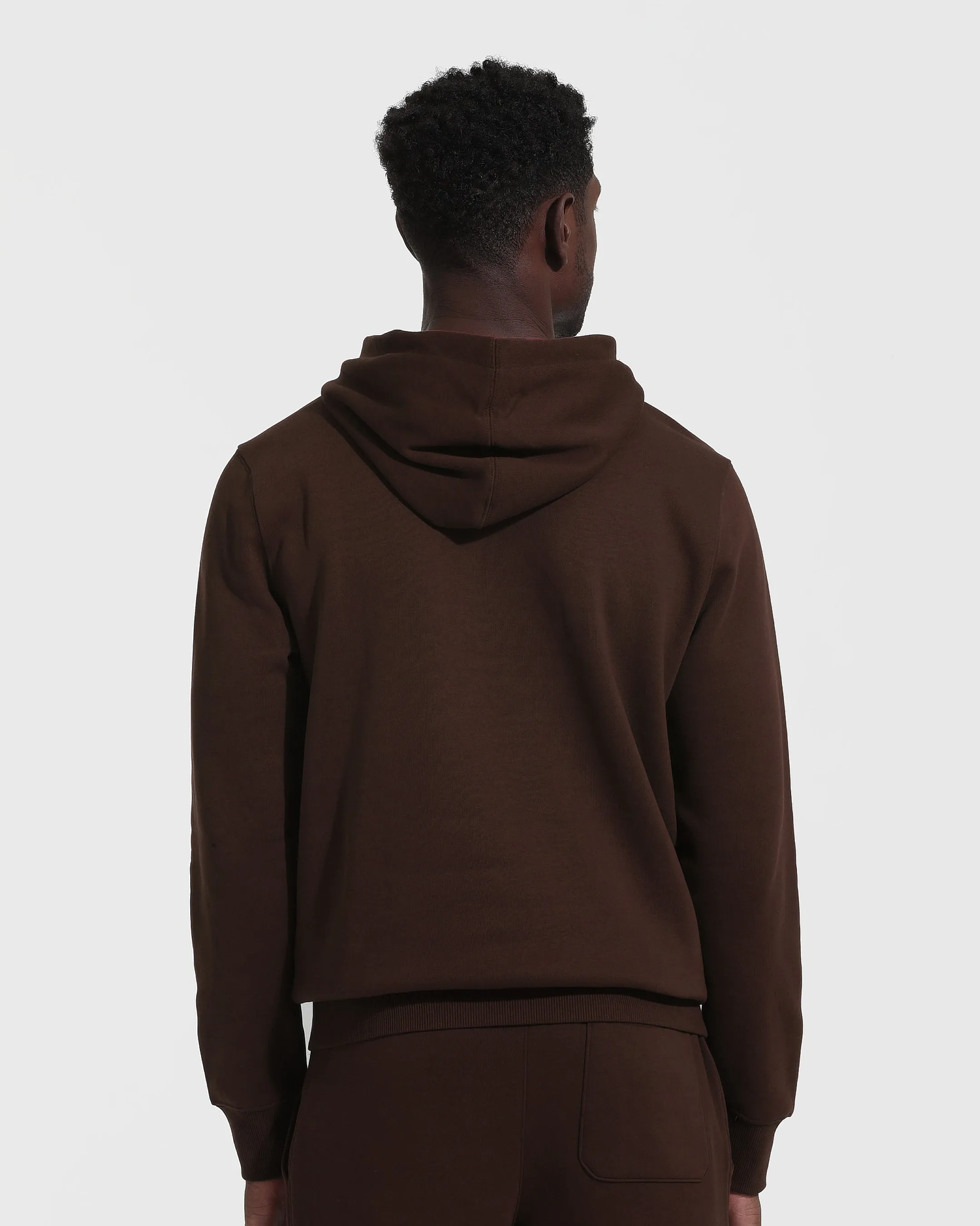 Dark Oak Fleece French Terry Pullover Hoodie