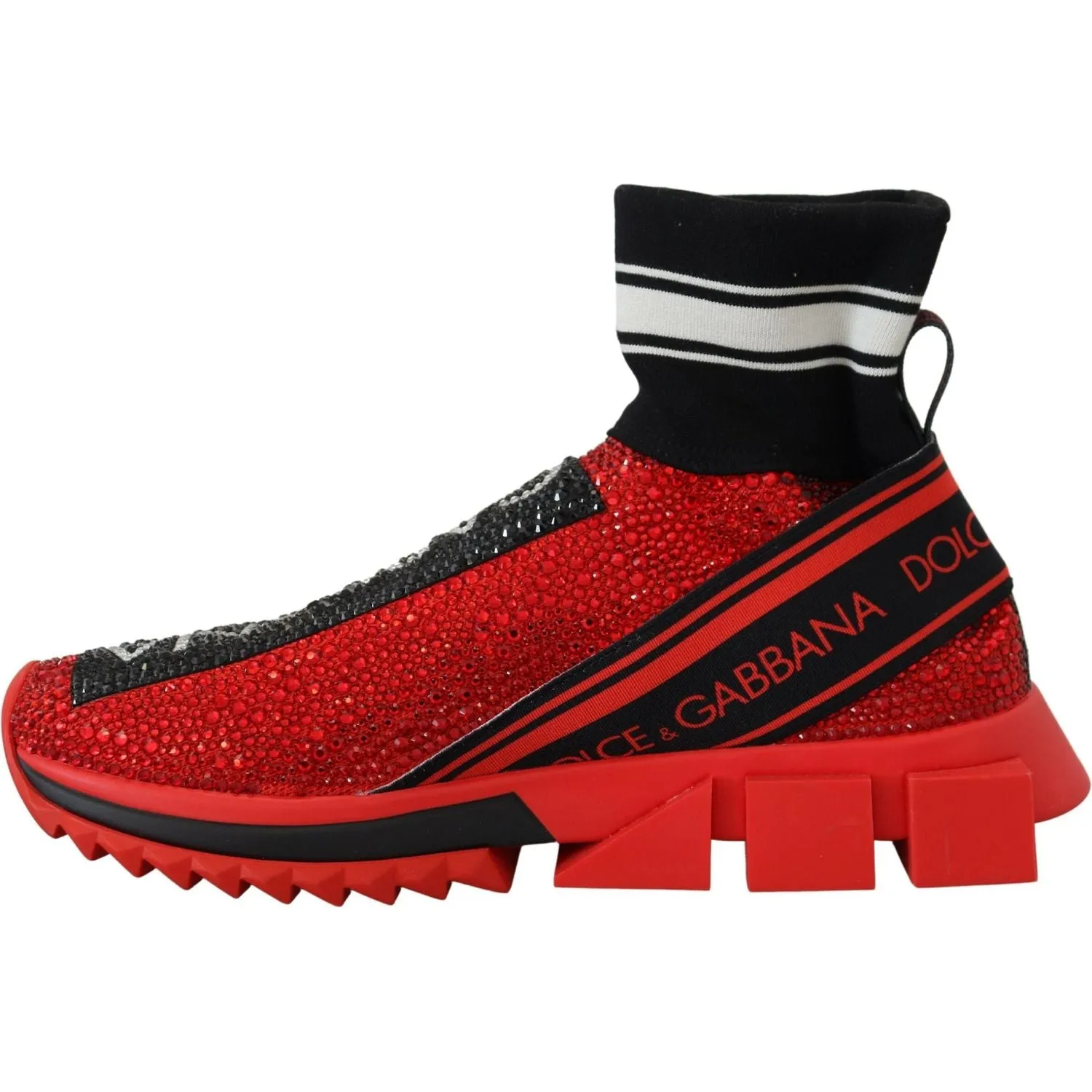 Dolce & Gabbana Exquisite Red Sorrento Slip-On Sneakers